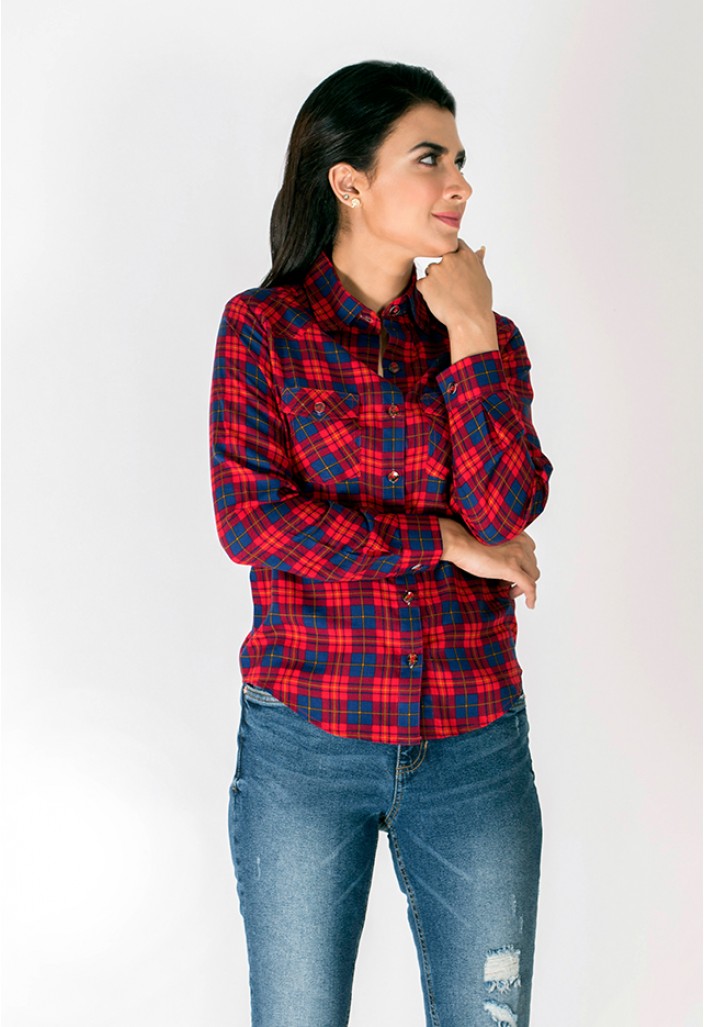 Front Open Cherry Casual Shirt